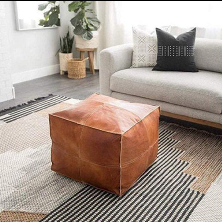 Moroccan Handmade Squared Pouf